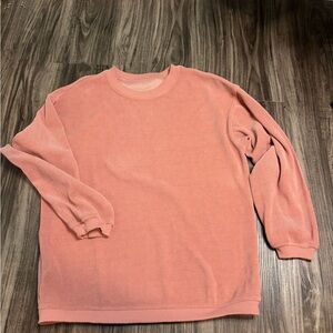 Pink Knit Pullover Sweater Crew Neck Long Sleeve Size M
